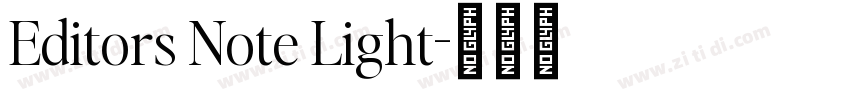 Editors Note Light字体转换